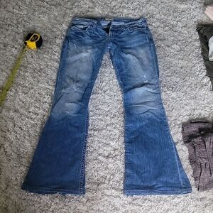 Women's Blue Flared Jeans